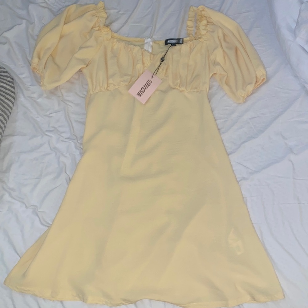 Missguided Puff Sleeve Short Dress NWT